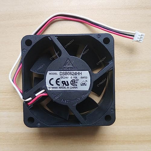 CYRMZAY Kompatibel für Delta DSB0624HH 24V 0.14A 3-Draht 6CM 6025 Ultra-Quiet Kühlung Industrial Control Lüfter von CYRMZAY