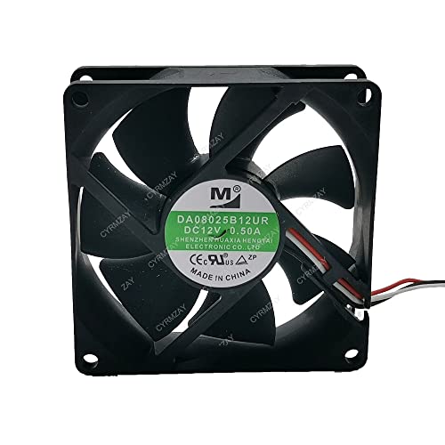 CYRMZAY kompatibel für DA08025B12UR 12V 0.50A 8cm 8025 3-Wire Cooling Lüfter von CYRMZAY