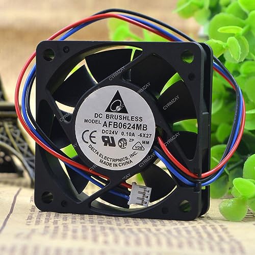 CYRMZAY kompatibel für Delta AFB0624MB 24V 0.10A 6015 6CM 3-Wire cooling Lüfter von CYRMZAY