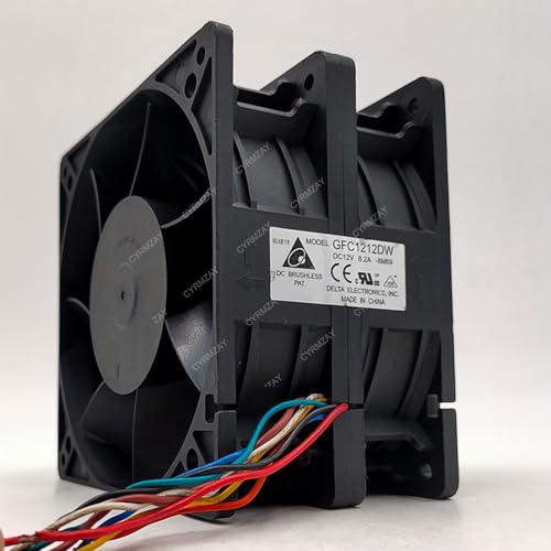 CYRMZAY kompatibel für Delta GFC1212DW 12V 8.2A 12076 12cm 8-Wire cooling Lüfter von CYRMZAY