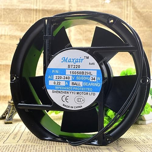 CYRMZAY kompatibel für Maxair 15050B2HL AC220-240V 0.22A 2-Wire cooling Lüfter von CYRMZAY