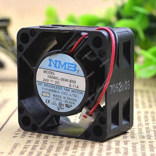 CYRMZAY kompatibel für NMB 1608KL-05W-B50 24V 0.11A 4020 2-Wire cooling Lüfter von CYRMZAY