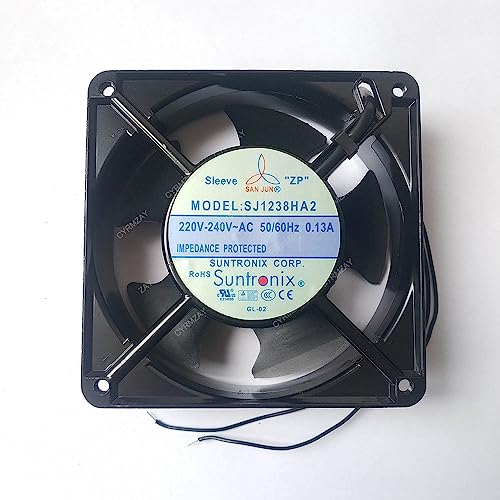 CYRMZAY kompatibel für SANJUN SJ1238HA2 12038 AC220V-240V 0.13A 2-Wire cooling Lüfter von CYRMZAY