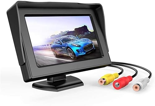 CYSFETENA 4.3 Zoll ABS Rückfahrkamera Anzeige,mit Sonnenblende 16:9 TFT-Display bidirektionaler V1/V2-Videoeingang 180-Grad-Einstellung rückfahrkamera Auto,kompatibel mit DVD VCD CYSFETENA 4.3 Zoll ABS Rückfahrkamera Anzeige,mit Sonnenblende 16:9 TFT-Display bidirektionaler V1/V2-Videoeingang 180-Grad-Einstellung rückfahrkamera Auto,kompatibel mit DVD VCD von CYSFETENA