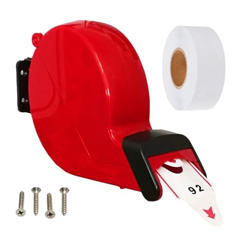 CYSSJF Wartenummern Automat | Wartemarkenspender mit Wartenummern Rolle | Wartemarken-Ausgabegerät, Warteschlange Ticketspender |1 Wartenummerngerät +1 Wartemarken-Rollen (2-Stellig,00-99,2000Tickets) von CYSSJF
