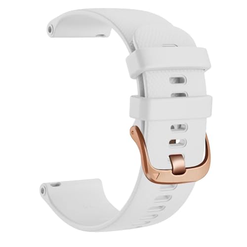 CYSUE 18 20 22mm Smart Watch Offizielle Riemen Für Venu 2 Silikon Armbandgürtel Für Venu 2S SQ Armband (Color : White, Size : 18For Venu 2S) von CYSUE