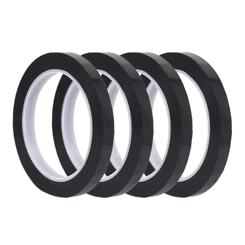 Whiteboard Klebeband Schwarz 4 Stück Selbstklebend Grafikband,Tape Für Diagramm Band Kunstband Kunstband Gridding Grafikband Markierbänder für Schule Büro Scrapbooking Schule Büro Scrapbooking von CYXZMYA