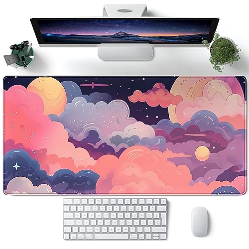 Niedliche Schreibtischunterlage Kawaii Wolken Pink Lila Schreibtischunterlage Anime XXL Großes Mauspad Big Full Desk Gaming Mousepad Laptop Computer Tastatur Mauspad 80 x 39 cm Niedliche Niedliche Schreibtischunterlage Kawaii Wolken Pink Lila Schreibtischunterlage Anime XXL Großes Mauspad Big Full Desk Gaming Mousepad Laptop Computer Tastatur Mauspad 80 x 39 cm Niedliche von CYZFF