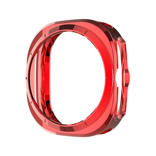 CZKE TPU-Schutzhülle für Samsung Galaxy Watch 7 Ultra, 47 mm, weicher Rahmenschutz, kratzfest, für Galaxy Watch Ultra (rot) von CZKE