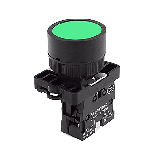 22-mm-Start-Stopp-Knopf mit Selbstrückstellung und Pfeilsymbol XB2 Flat Touch 1NC/1NO-Schalterserie VEzSgFdY (Color : Green) von CZMDKEXM