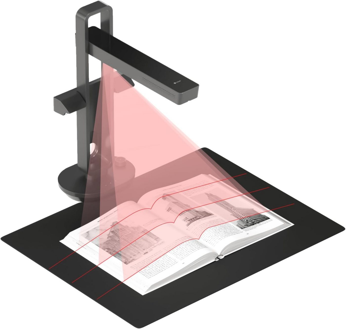 CZUR Aura Pro Tragbarer Buchscanner 14 MP Dokumentscanner Buchscanner, (A3 Dokumentenkamera, Visualiser OCR Kompatibel mit macOS Windows) von CZUR