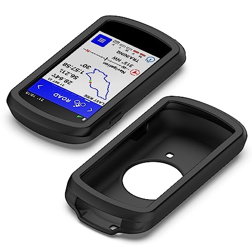 CZhkg Hülle Kompatibel mit Garmin Edge 1040 Case,Robustes Silikon Gehäuse Transparent Silikon Cover GPS Bike Computer Tasche Schutzhülle Abdeckung Fall für Garmin Edge 1040 Zubehör (Schwarz) von CZhkg