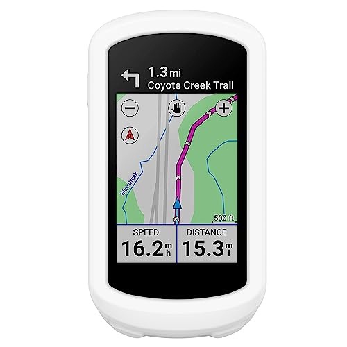 CZhkg Hülle Kompatibel mit Garmin Edge Explore 2 Case, Kratzfest Silikon Cover GPS Bike Computer Tasche Schutzhülle Abdeckung Fall für Garmin Edge Explore 2 Zubehör (Weiss) von CZhkg