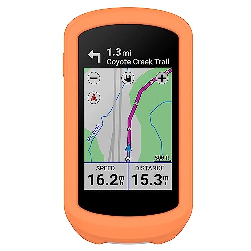CZhkg Hülle Kompatibel mit Garmin Edge Explore 2 Case, Kratzfest Silikon Cover GPS Bike Computer Tasche Schutzhülle Abdeckung Fall für Garmin Edge Explore 2 Zubehör (orange) von CZhkg