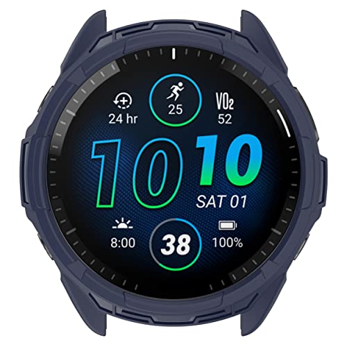 CZhkg Hülle Kompatibel mit Garmin Forerunner 965 Case, Schutzhülle Ultradünne Kratzfest Transparent Silikon Case Abdeckung Cover Tasche für Garmin Forerunner 965 Watch Zubehör (Blau) von CZhkg