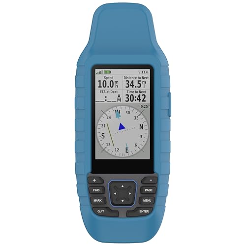 CZhkg Silikon Hülle Kompatibel mit Garmin GPS MAP 79S Case, Navigator Protective Case, Anti-Scratch Wear Resistant Cover Water Proof Protective Cover für Garmin GPS MAP 79SC (Blau) von CZhkg