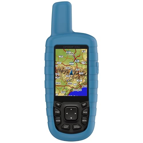 CZhkg Silikon Hülle Kompatibel mit Garmin GPS Map 64/ 64S Case, Navigator Protective Case, Anti-Scratch Wear Resistant Cover Water Proof Protective Cover ür Garmin GPS Map 63/ 63SC (Blau) von CZhkg