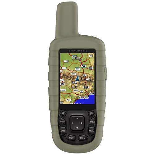 CZhkg Silikon Hülle Kompatibel mit Garmin GPS Map 64/ 64S Case, Navigator Protective Case, Anti-Scratch Wear Resistant Cover Water Proof Protective Cover ür Garmin GPS Map 63/ 63SC (Grün) von CZhkg