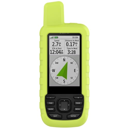 CZhkg Silikon Hülle Kompatibel mit Garmin GPS Map 66S/ 66ST Case, Navigator Protective Case, Anti-Scratch Wear Resistant Cover Water Proof Protective Cover für Garmin GPS Map 669S/ SR (Grün 1) von CZhkg