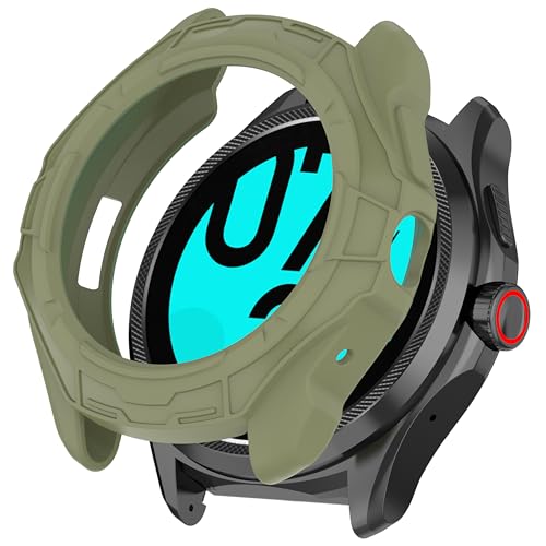 CZhkg TPU Hülle Kompatibel für Ticwatch Pro 5 Cover. Schutzhülle Ultradünne Kratzfest Transparent TPU Case Abdeckung Cover Tasche Uhrengehäuse für Ticwatch Pro 5 Watch Zubehör (Grün) von CZhkg