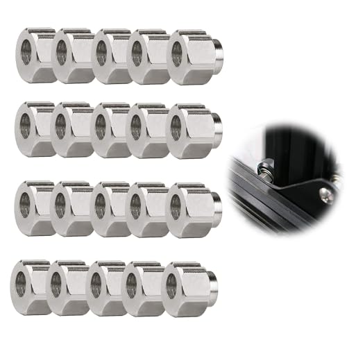 20 Stück Bohrung Exzentrische Distanzscheiben Edelstahl Exzenter Spacer Mutter 6 x 10 MM Exzenterabstandshalter für V-Rad-Extruder, 3D-Drucker, 5 mm Bohrung von CZlinOduMMX