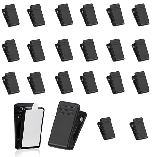 40 Stück Klebrige Federclips Selbstklebende, Mini Wandclips, Kunststoff Outdoor Selbstklebend Wandclips, Wiederverwendbar Dekorative Klebeclips für Büro Fotodokumente Zuhause Büro (Schwarz) von CZlinOduMMX