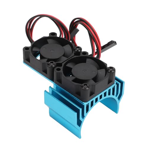 RC -Auto -Motor Kühlventilator für Slash 4x4 VXL 1/10, Rustler 4x4 VXL, Stampede mit ESC Kühllüfter und Dual Lüfter Set für Hoss, Velineon 3S (Blau) von CaCaCook