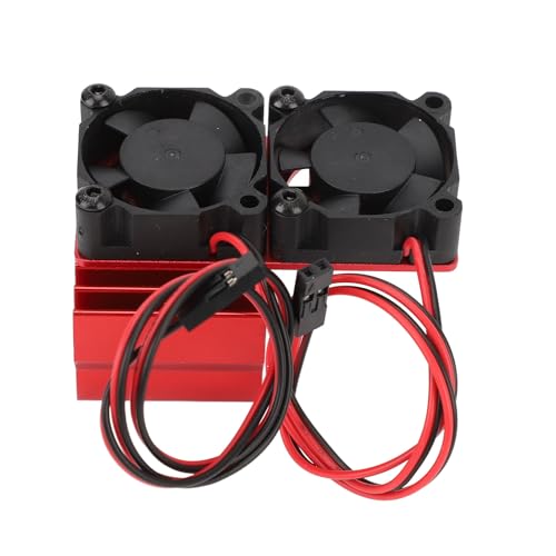 RC -Auto -Motor Kühlventilator für Slash 4x4 VXL 1/10, Rustler 4x4 VXL, Stampede mit ESC Kühllüfter und Dual Lüfter Set für Hoss, Velineon 3S (Rot) von CaCaCook