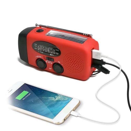 Solar Kurbel Radio Notfall Radio,Hand Kurbel AM, FM 2000mAh Wiederaufladbare tragbare Power Bank mit Solaraufladung,LED Taschenlampe für Camping Wandern Abenteuer Outdoor Aktivität Solar Kurbel Radio Notfall Radio,Hand Kurbel AM, FM 2000mAh Wiederaufladbare tragbare Power Bank mit Solaraufladung,LED Taschenlampe für Camping Wandern Abenteuer Outdoor Aktivität von CaCaCook