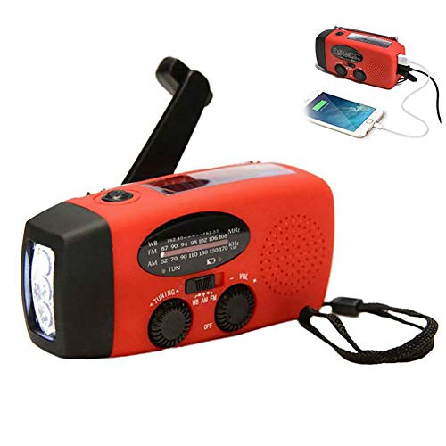 Solar Radio, Kurbelradio mit Handyladefunktion Solar, Tragbar Dynamo Radio AM/FM USB Wiederaufladbar Notfallradio mit 2000mAh Power Bank, LED Taschenlampe Notfall, Camping, Solar Radio, Kurbelradio mit Handyladefunktion Solar, Tragbar Dynamo Radio AM/FM USB Wiederaufladbar Notfallradio mit 2000mAh Power Bank, LED Taschenlampe Notfall, Camping, von CaCaCook