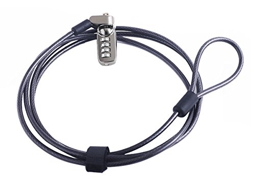 CaLeQi Kombination Security Lock Kabel für Notebook Laptop PC Computer-LCD-Monitor - 2 m Kabel schwarz (1pcs) von CaLeQi