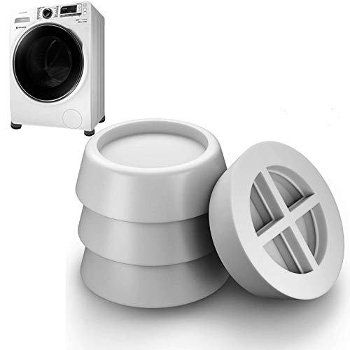 4 Stück Waschmaschinenunterlage Schwingungsdämpfer, Universal Rutschfeste und Geräuschreduzierende Waschmaschinenfüße,Wird in Waschmaschinen, Trocknern, Möbeln und Kühlschränken Verwendet (White) von CaOJing