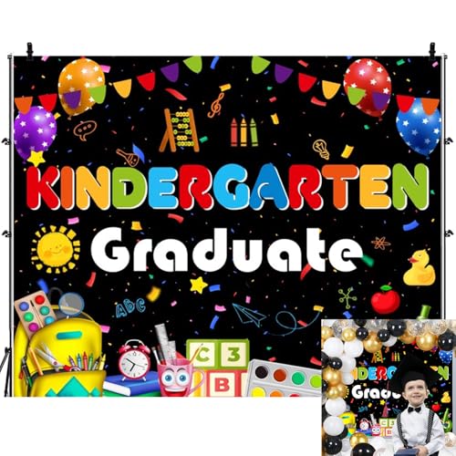 Hintergrund für Vorschule, Kindergarten, Abschluss, für Fotografie, 3 x 2,4 m, Vinyl, Congrats Grad, Party-Dekoration, Kinder, Abschluss, Fotoshooting, Dekorationen, Banner, Zubehör, Foto-Requisiten Hintergrund für Vorschule, Kindergarten, Abschluss, für Fotografie, 3 x 2,4 m, Vinyl, Congrats Grad, Party-Dekoration, Kinder, Abschluss, Fotoshooting, Dekorationen, Banner, Zubehör, Foto-Requisiten von Caaerttply