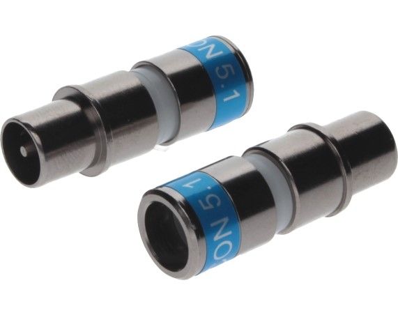 Cabelcon IECM-56-CX3 5.1 - blau - IEC-Stecker RG6 Compression von Cabelcon