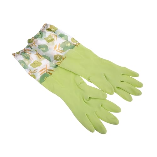 Cabilock 1 Paar Wasserdichte Küchenhandschuhe Tiefenreinigungszubehör Spülmaschinenhandschuhe Handschuhe Grillen Haushaltsreinigungshandschuhe Reinigungsmittel Polyvinylchlorid (pvc) Green von Cabilock