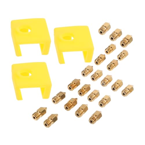 Cabilock 1 Satz 3D -Druckdüsen -Kit Hotend-Silikonhüllen Hotend-Socken Silikondüsenteile Messing Yellow von Cabilock