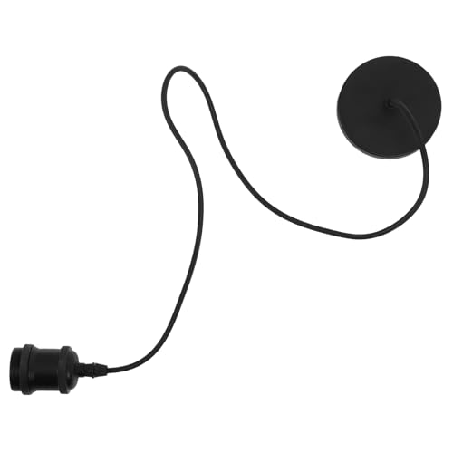Cabilock 1 Satz Hängende Scheibenlampenfassung Kupfer Deckenleuchte DIY Leuchte Kit Kupfer Leuchte Retro Deckenleuchten Deckenleuchten Armaturen Licht Kit Für Hängelampe Pvc Schwarz von Cabilock