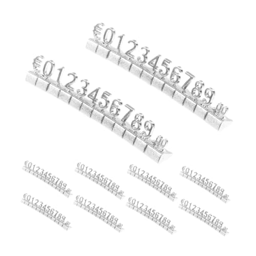 Cabilock 10 Sets Metall Preismarkenwürfel Etiketten Anzeigenummern Einzelhandelswerbung Nummernschild Nummernpreisblock Preisschilder Für Geschäfte Preiswürfel Metall von Cabilock