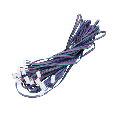 Cabilock 10 Stück Schrittmotordraht Stepper Teile Weiß Männlich Streifen Ersatz Drahtanschlüsse Maschine Integrierter Schrittmotor Verdrahtung Schrittmotoren Kabel Zufällige Farbe von Cabilock