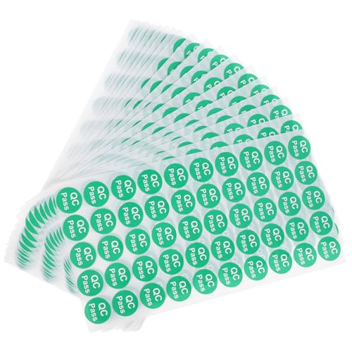 Cabilock 1000 Stück Aufkleber Zur Qualitätsprüfung Bestanden Farbig Rubbeletiketten Aufkleber Prägeetikett Vinyl Mini-aufkleber Weiße Aufkleberetiketten Papier Grün Cabilock 1000 Stück Aufkleber Zur Qualitätsprüfung Bestanden Farbig Rubbeletiketten Aufkleber Prägeetikett Vinyl Mini-aufkleber Weiße Aufkleberetiketten Papier Grün von Cabilock