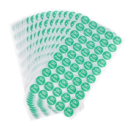 Cabilock 1000 Stück bestandene Labels für Qualität Aufkleber Etikett Abdeckung Vinyl farbig Plakette für Qualitätstest bestanden Qualitätsprüfzeichen Papier Green Cabilock 1000 Stück bestandene Labels für Qualität Aufkleber Etikett Abdeckung Vinyl farbig Plakette für Qualitätstest bestanden Qualitätsprüfzeichen Papier Green von Cabilock