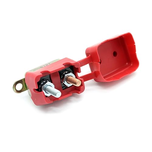 Cabilock 12V Dc Wasserdichter Automatischer Rücksetzschalter für Boot Dirt Bike und Spezialfahrzeuge Überstromschutz mit Gummischutzabdeckung Rot Cabilock 12V Dc Wasserdichter Automatischer Rücksetzschalter für Boot Dirt Bike und Spezialfahrzeuge Überstromschutz mit Gummischutzabdeckung Rot von Cabilock