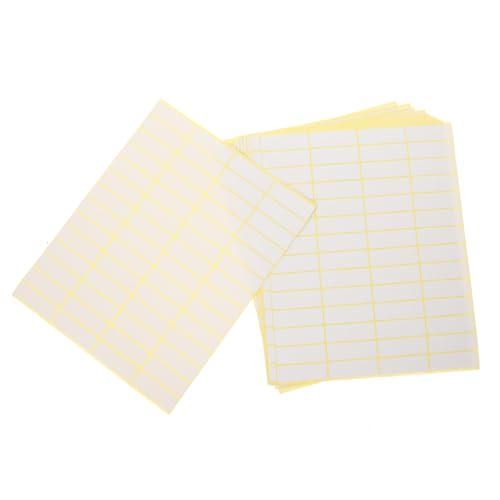 Cabilock 15 Blatt Preisschild Aufkleber Klebrig Leer Etiketten Aufkleber Klebstoff Vinyl Kleine Preisaufkleber Kleine Etiketten Zum Beschriften Etiketten Klein Selbstklebendes Papier Weiß von Cabilock