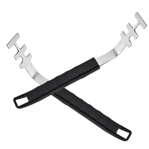 Cabilock 2 Stück Anti-Scenen-Ofen-Netz handhaben Grillen Grills Netze Werkzeug zum Heben von Grillrosten Grillwerkzeug Greifer aus Edelstahl Kochgrill -Rostlifter Grillregal Grill Plastik von Cabilock