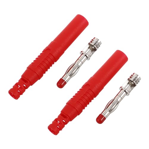 Cabilock 2 Stück Bananenstecker Lautsprecher Bananenbuchsen Und Stecker Lautsprecherkabelstecker Spannungsmesser Steckdosentester Bananenclip Bananenkoppler Bananendüsen von Cabilock