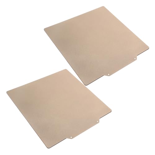 Cabilock 2 Stück Bettband drucken flache Metallplatte pei Bauplatte Flexbett aus Stahlblech Metallplatten Drucker bauen Teller Platte bauen Heißbett-Stahlplatte Pei-Druckplatte Federstahl von Cabilock