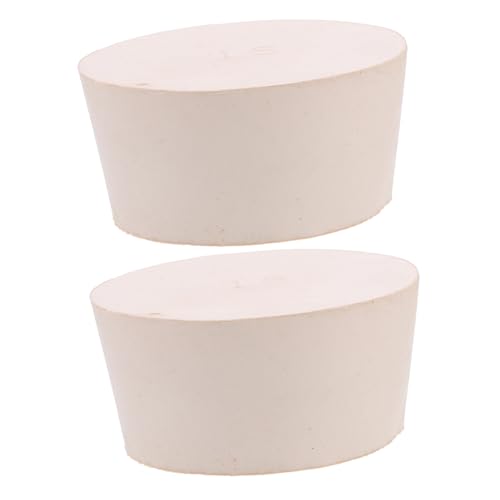 Cabilock 2 Stück Gummistopfen Mit Stopfen Flexible Bungs Plugs Reagenzglasstopfen Stopfen Labor Für Vinyl Experiment Reagenzglas Solider Stopfen Weiß von Cabilock