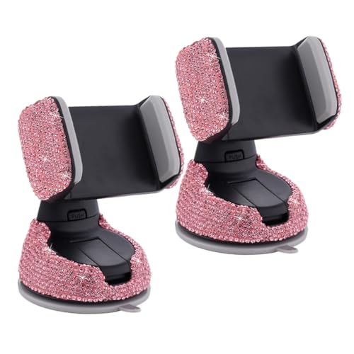 Cabilock 2 Stück Halterung für Autotelefon handyhalterung Telefonhalter Handy Autozubehör Luftauslasshalter für Auto Handyhalter für Auto Strasssteine Rosa von Cabilock