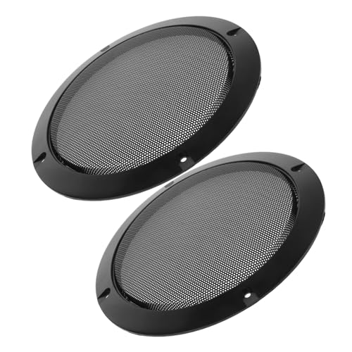 Cabilock 2 Stück Lautsprechergitter Auto-Ersatzhupe Sprecherabdeckung Sprecher Grill Metall Black von Cabilock