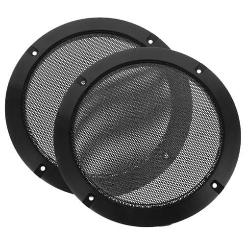 Cabilock 2 Stück Lautsprechergitter Auto-ersatzhupe Sprecher Grill Mesh Sprecherabdeckung Metall Black von Cabilock